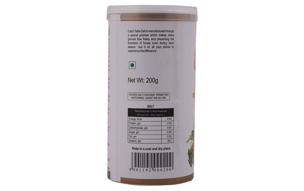 Catch Sprinklers, Iodized Table Salt   Container  200 grams